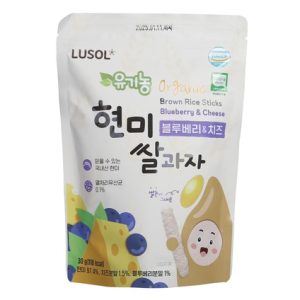 Bánh gạo lứt hữu cơ LUSOL hình que vị phomai việt quất