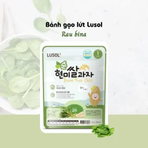 Bánh gạo lứt LUSOL hình que vị rau bina