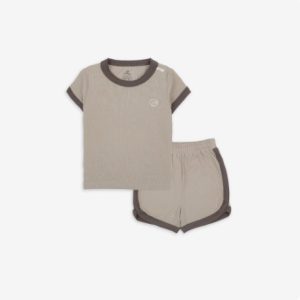 BUBABY- Bộ ngắn tay cổ tròn – Be