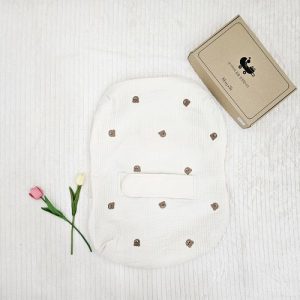Drap đệm chống trào ngược cỡ lớn Mongsure Baby Lounger, Thêu bear
