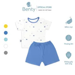 Cộc vai họa tiết xanh Benty