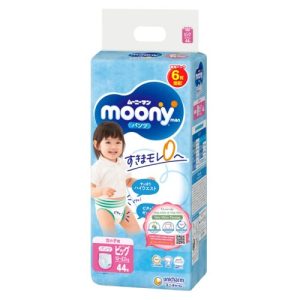 Bỉm – Tã quần Moony man- Bé gái XL 44 miếng ( 12~22kg)