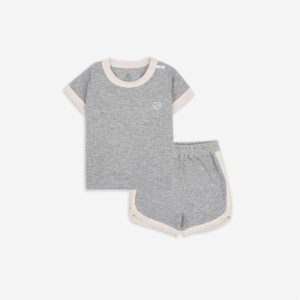 BUBABY- Bộ ngắn tay cổ tròn – Ghi