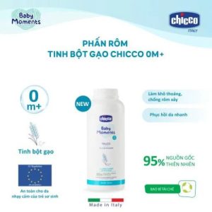 Phấn rôm tinh bột gạo Chicco 150g cho bé 0m+