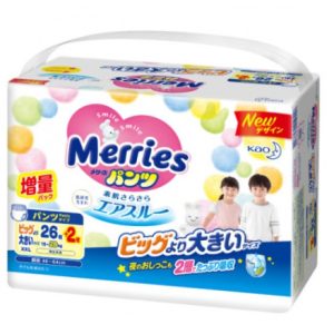 Bỉm – Tã quần Merries cộng miếng size XXL 26+2 miếng (15- 28kg)