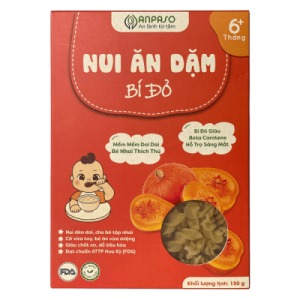 Nui ăn dặm bí đỏ 150g Anpaso