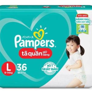 Bỉm tã quần Pampers tiết kiệm size L, 36 miếng (9-14kg)