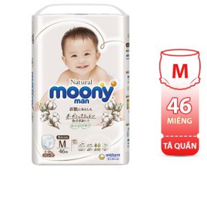 Bỉm – Tã quần Moony Natural size M 46 miếng ( cho bé từ 5-10kg)