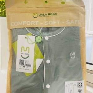 Uala Rogo- Bộ Body Dài tay trơn – Xanh Ghi