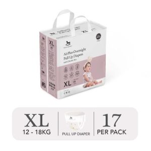 Bỉm tã quần đêm Applecrumby Airplus Overnight Mini Pull Ups size XL – 17 miếng (12 – 18kg)