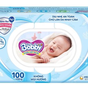 Giấy ướt Bobby 100 tờ mở nắp
