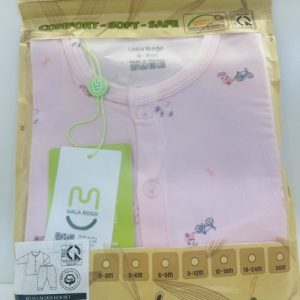 Uala Rogo-Dài tay cài giữa peptit họa tiết- Hồng