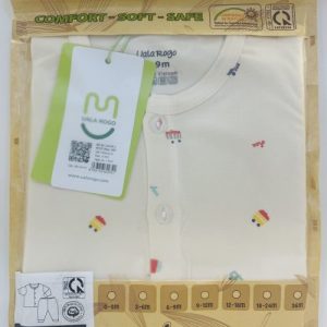 Uala Rogo-Dài tay cài giữa peptit họa tiết- Beige