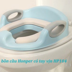 Bệ lót thu nhỏ bồn cầu Honper có tay vịn- Xanh dương