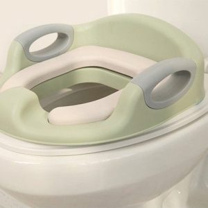 Bệ lót thu nhỏ bồn cầu Honper có tay vịn- Xanh lá