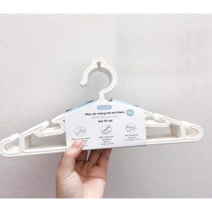 Set 10 Móc treo quần áo trẻ em Inochi màu trắng