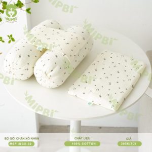 Bộ gối chặn Xô nhăn Mipbi Trắng