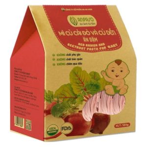 Mì Củ Cải Đỏ & Củ Dền Organic 120g Anpaso