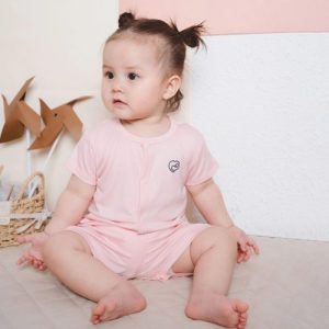 Bộ ngắn tay cài giữa Siro 203 Bubaby – Hồng nhạt A11 – 3-6m
