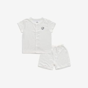 Bộ ngắn tay cài giữa Siro 203 Bubaby – Trắng A12 – 6-9m