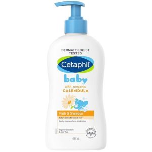 Sữa tắm gội trẻ em hoa cúc Cetaphil baby wash & shampoo calendula 400ml